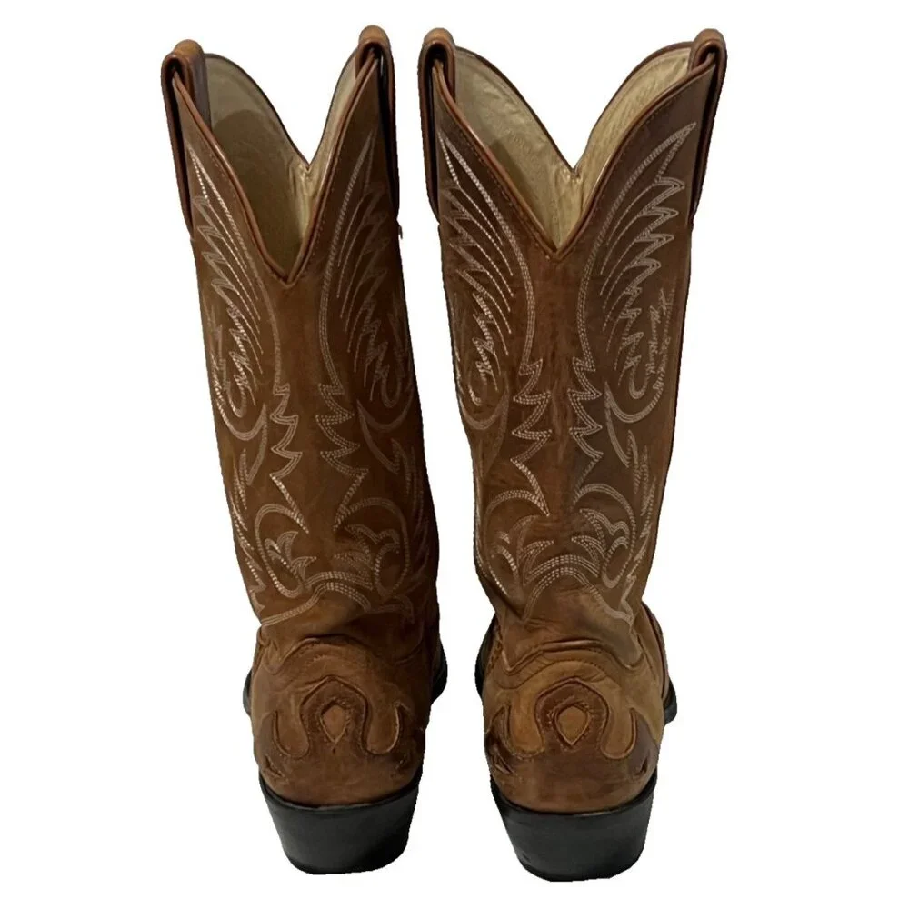 DURANGO Tan Leather Cowboy Western Boots Mid-Calf Women's Size 7.5 M RD5302 - Picture 4 of 9